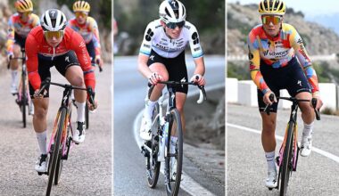 Lorena Wiebes (SD Worx-Protime), Demi Vollering (FDJ United-SUEZ) and Lotte Kopecky (SD Worx-Protime)