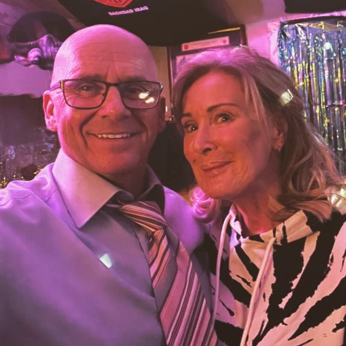 Beverley Callard  and husband jon selfie