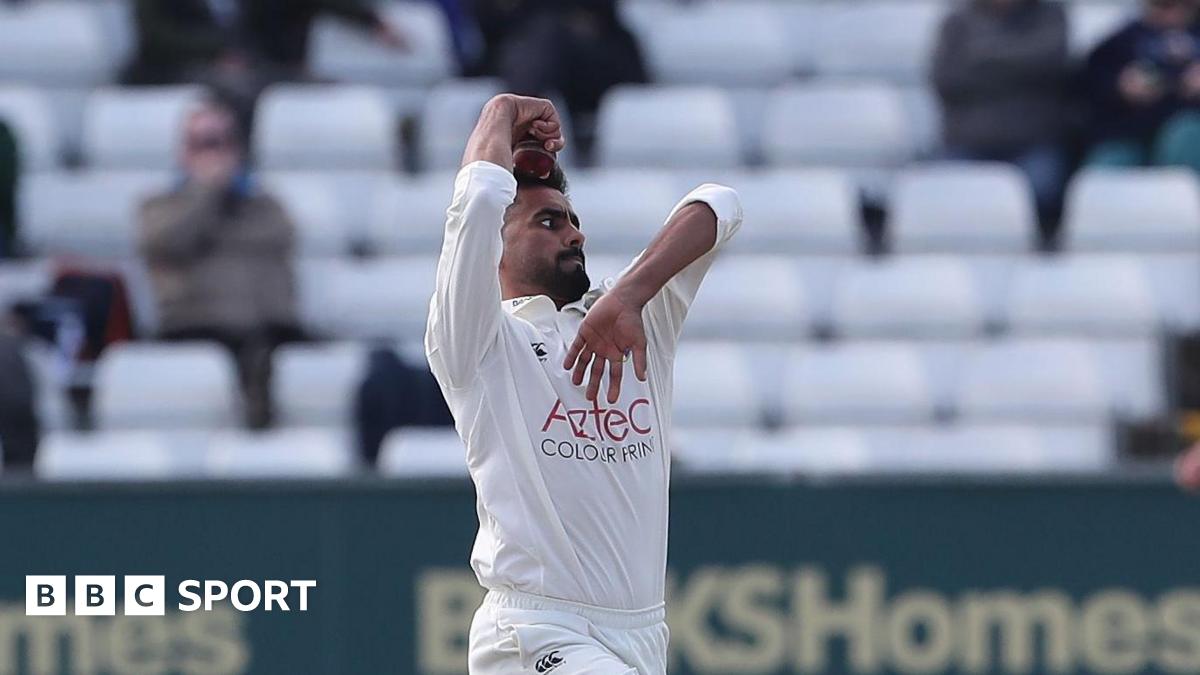 Shafiqullah Ghafari bowling for Durham last summer in Championship whites