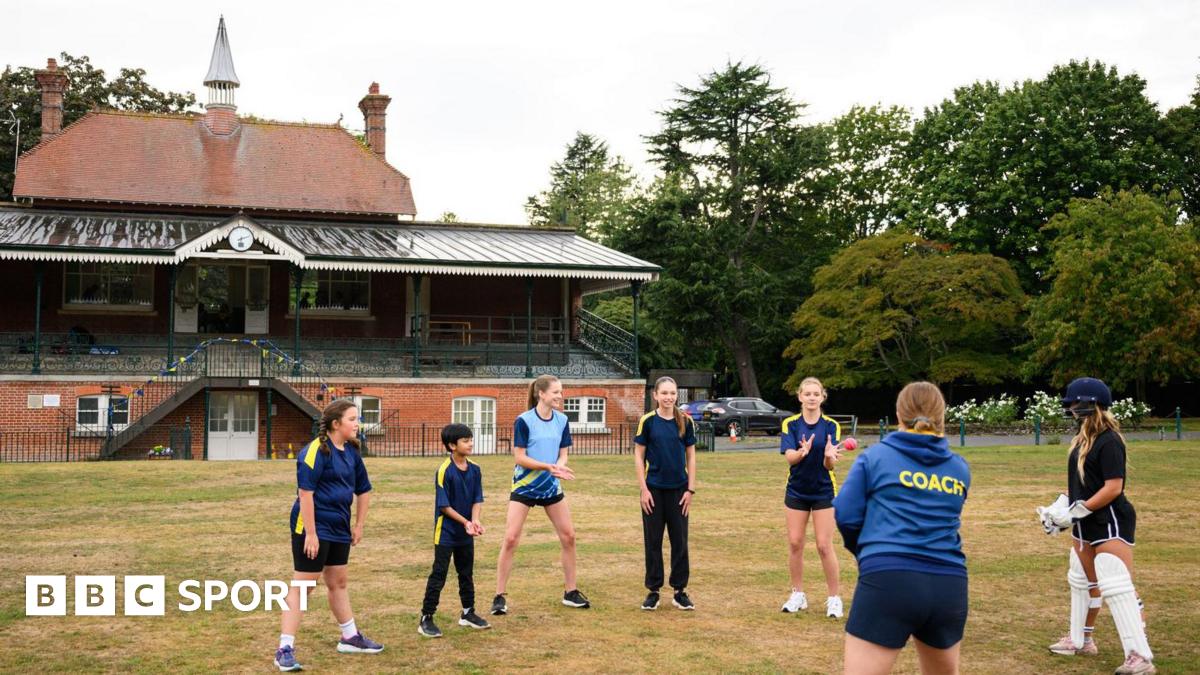 Children take part in mixed cricket coaching session