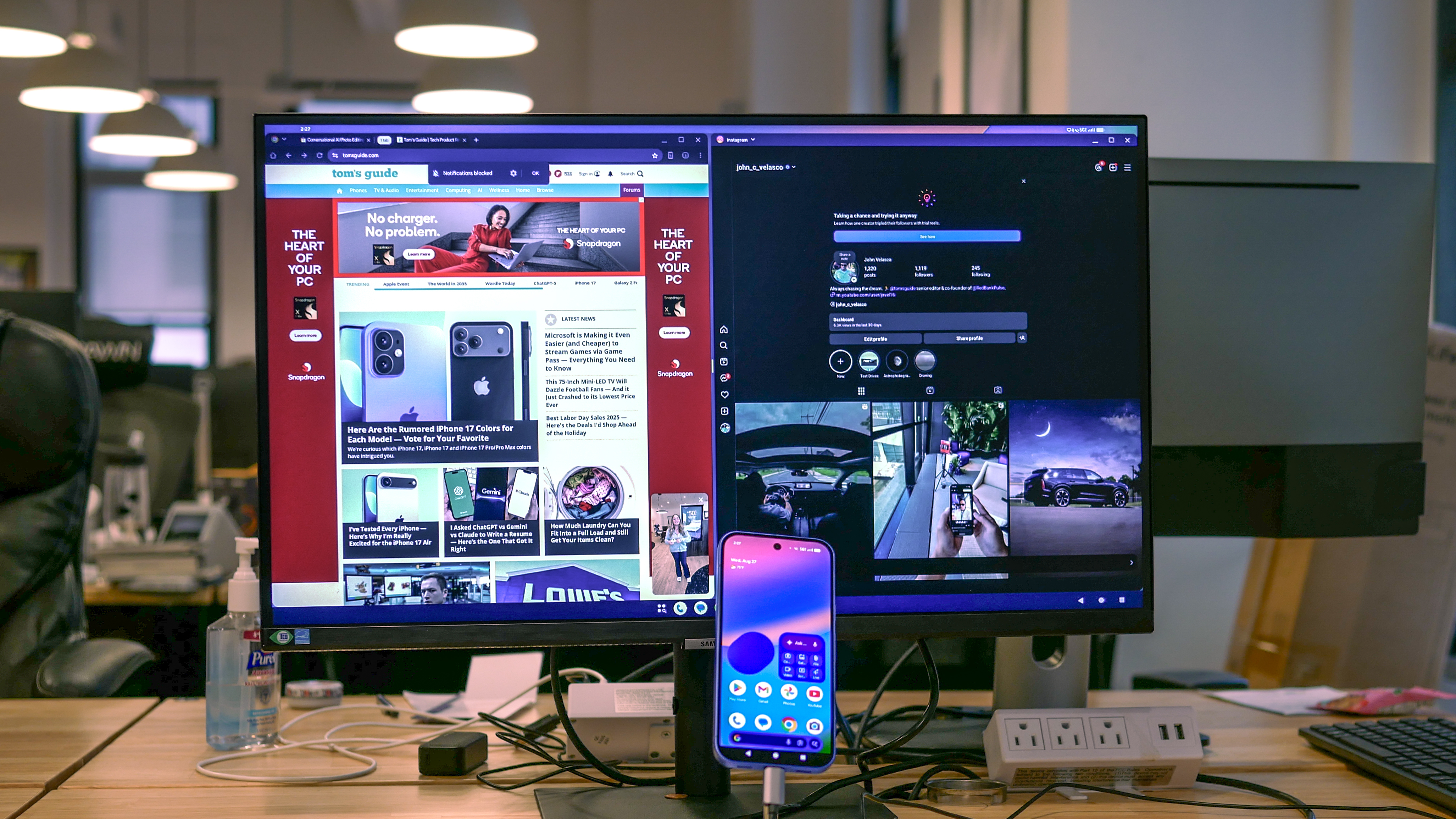 Pixel 10 running Android 16 desktop mode.
