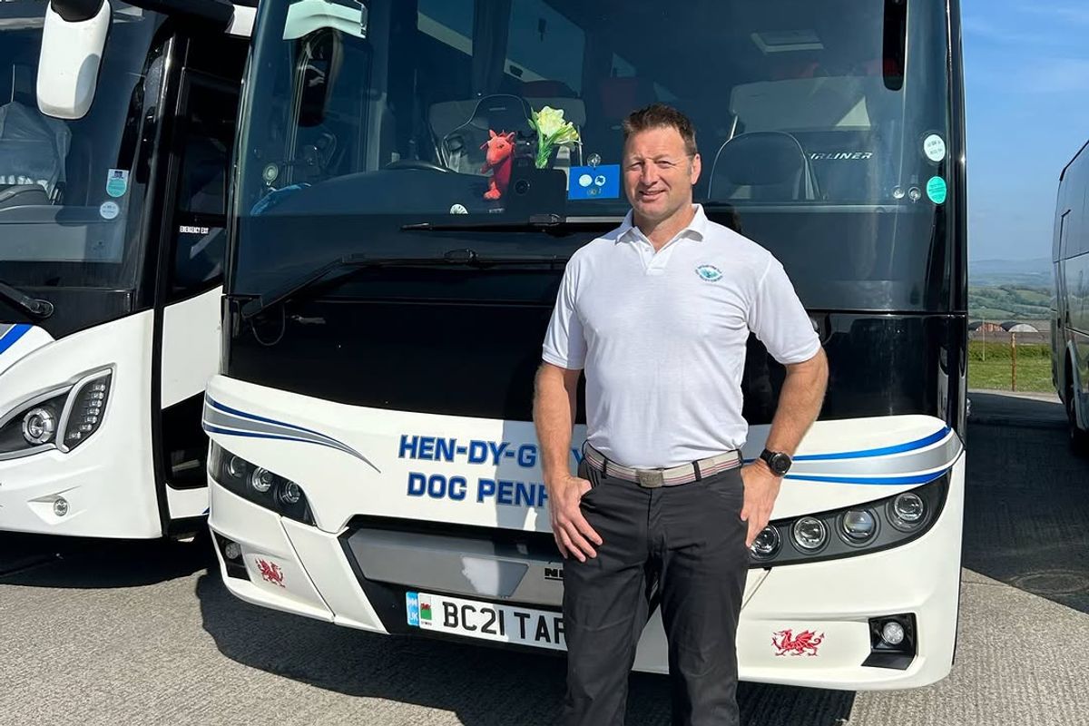Ian Gough is now working as a coach driver with Taf Valley Coaches