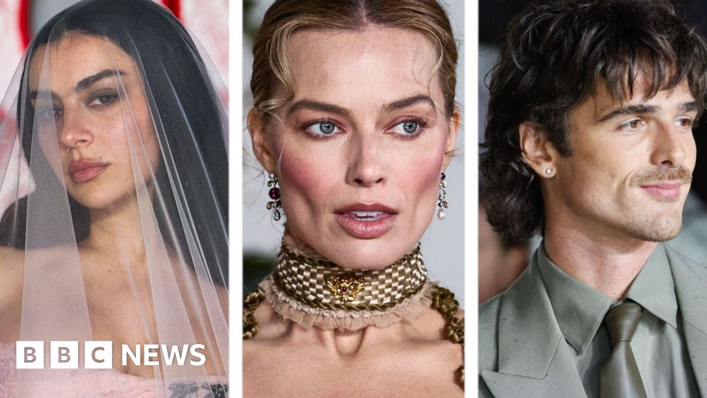 Composite image of Margot Robbie, Jacob Elordi and Charli XCX