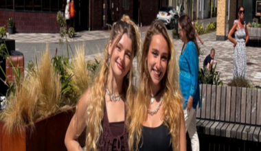 Sophie Harris (left) and Hayley Gibaut (right) outside The Stoodio at Cyril Le Marquand Court