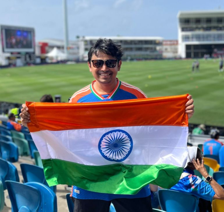 Chheda is one of thousands of Indian fans who have travelled to Colombo [Courtesy of Aditya Chheda] 