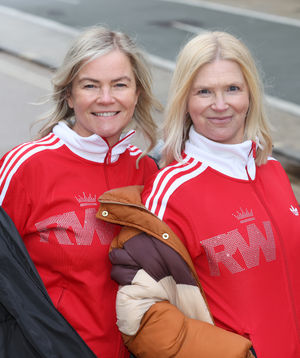 Pictured left to right, Annie Flanagan and Sharon Flavell, two superfans from Shiftnal