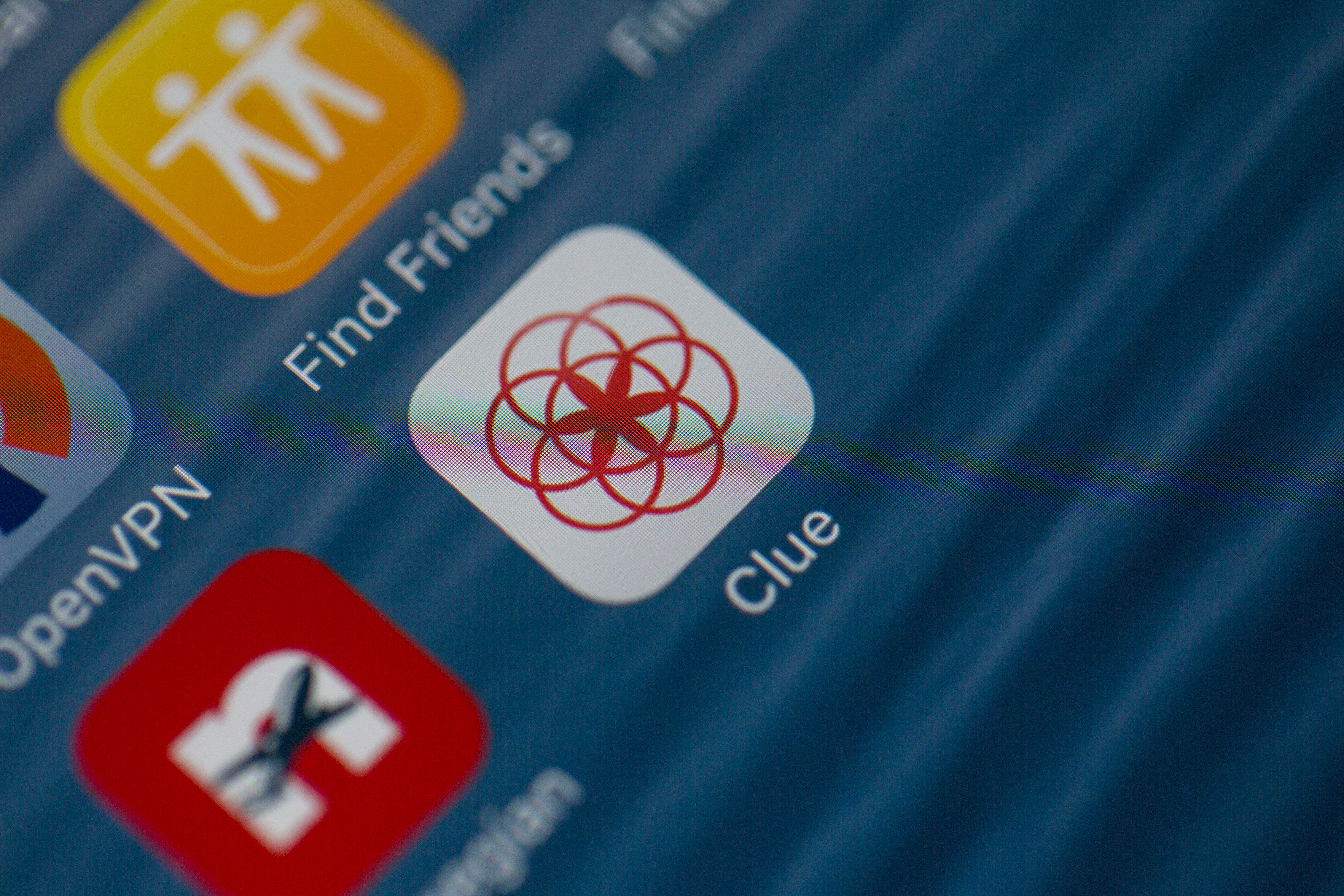 The Clue health app icon, made by BioWink GmbH, sits on the home screen of a smart device in this arranged photograph in London, U.K., on Friday, Oct. 9, 2015. Berlin startup BioWink GmbH, maker of the app that helps women track their menstrual and fertility cycles, has secured funding from investors including an early backer of Twitter Inc. and SoundCloud Ltd. Photographer: Simon Dawson/Bloomberg via Getty Images