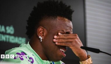 Vinicius Jr cries while talking about racism