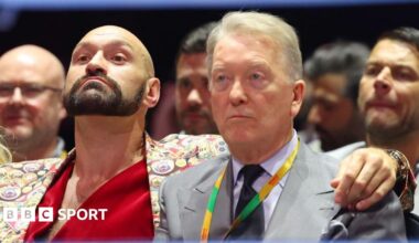 Tyson Fury has his arm around Frank Warren
