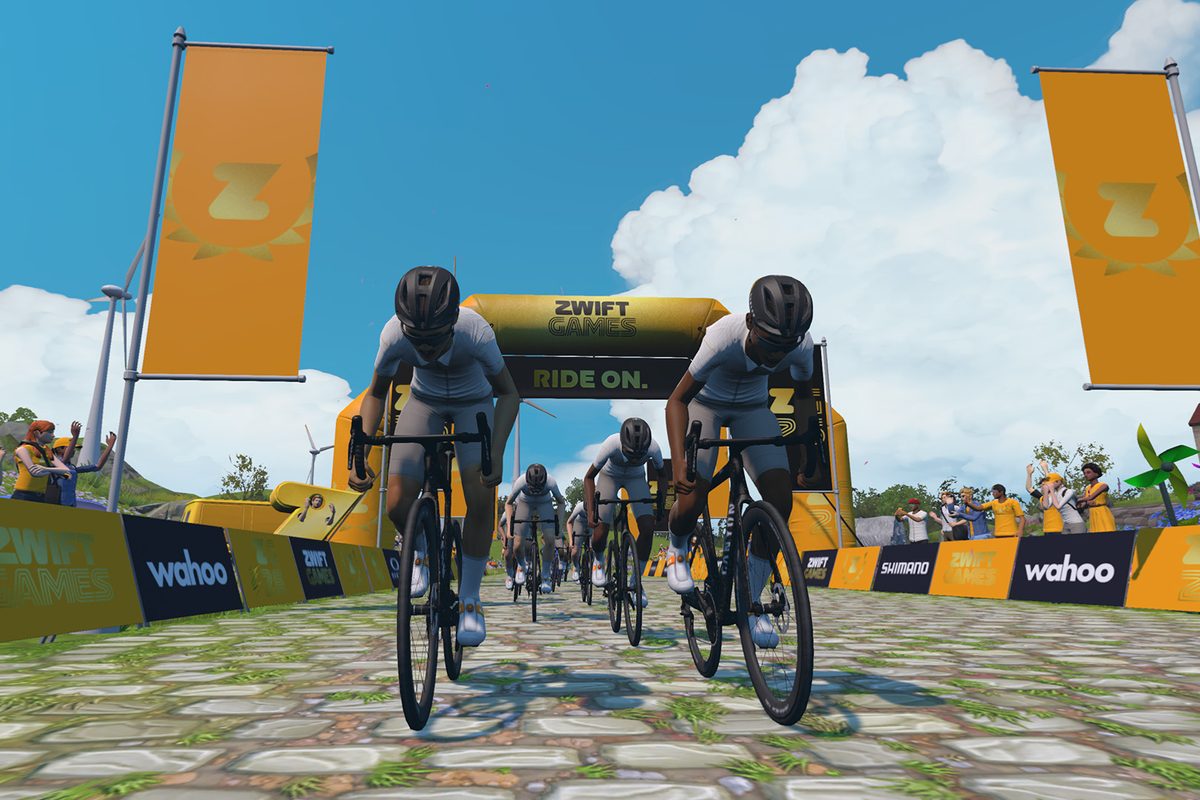 In-game image from 2026 Zwift Games.