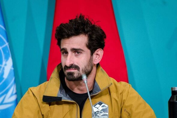 US conservationist and author Paul Rosolie speaks at the Age of Union (Junglekeepers) press conference at United Nations Biodive