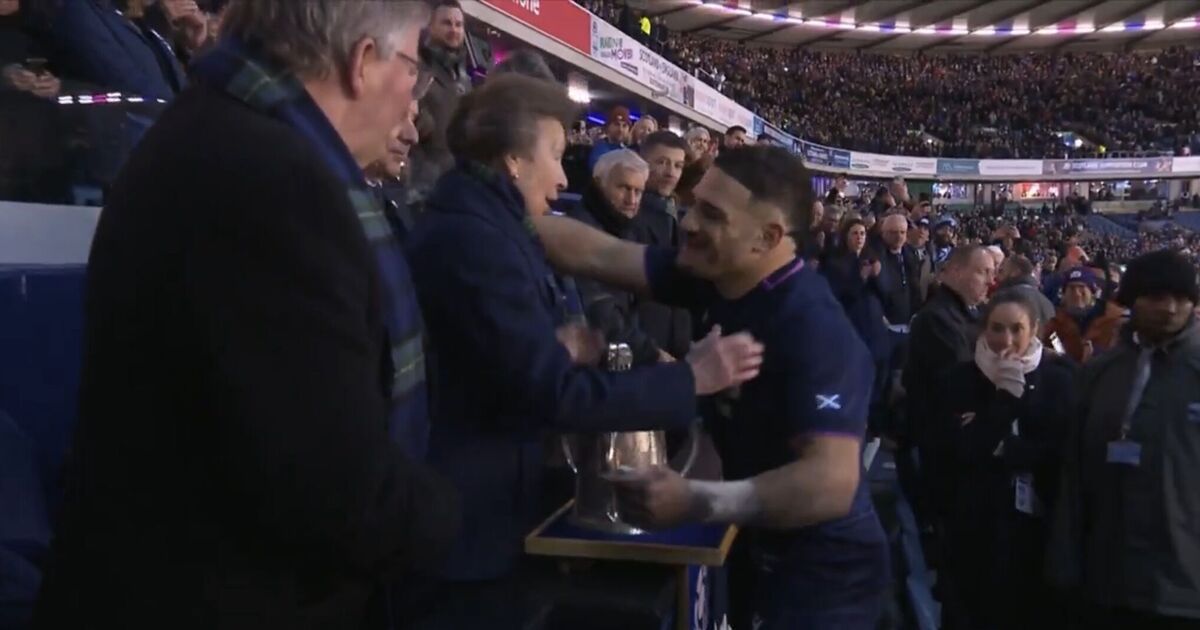 Awkward Princess Anne moment with Six Nations star spotted | Rugby | Sport