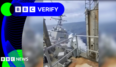 Verified video shows collision between US Navy ships in Caribbean Sea - BBC