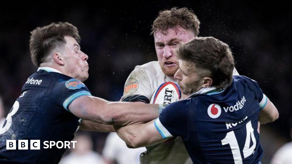 England playing Scotland in the 2025 Six Nations