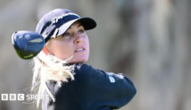 Charley Hull hitting a golf shot