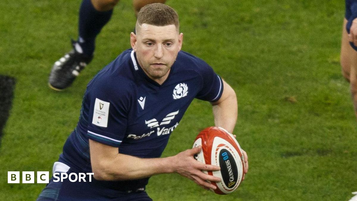 Finn Russell in action for Scotland against Wales in 2024