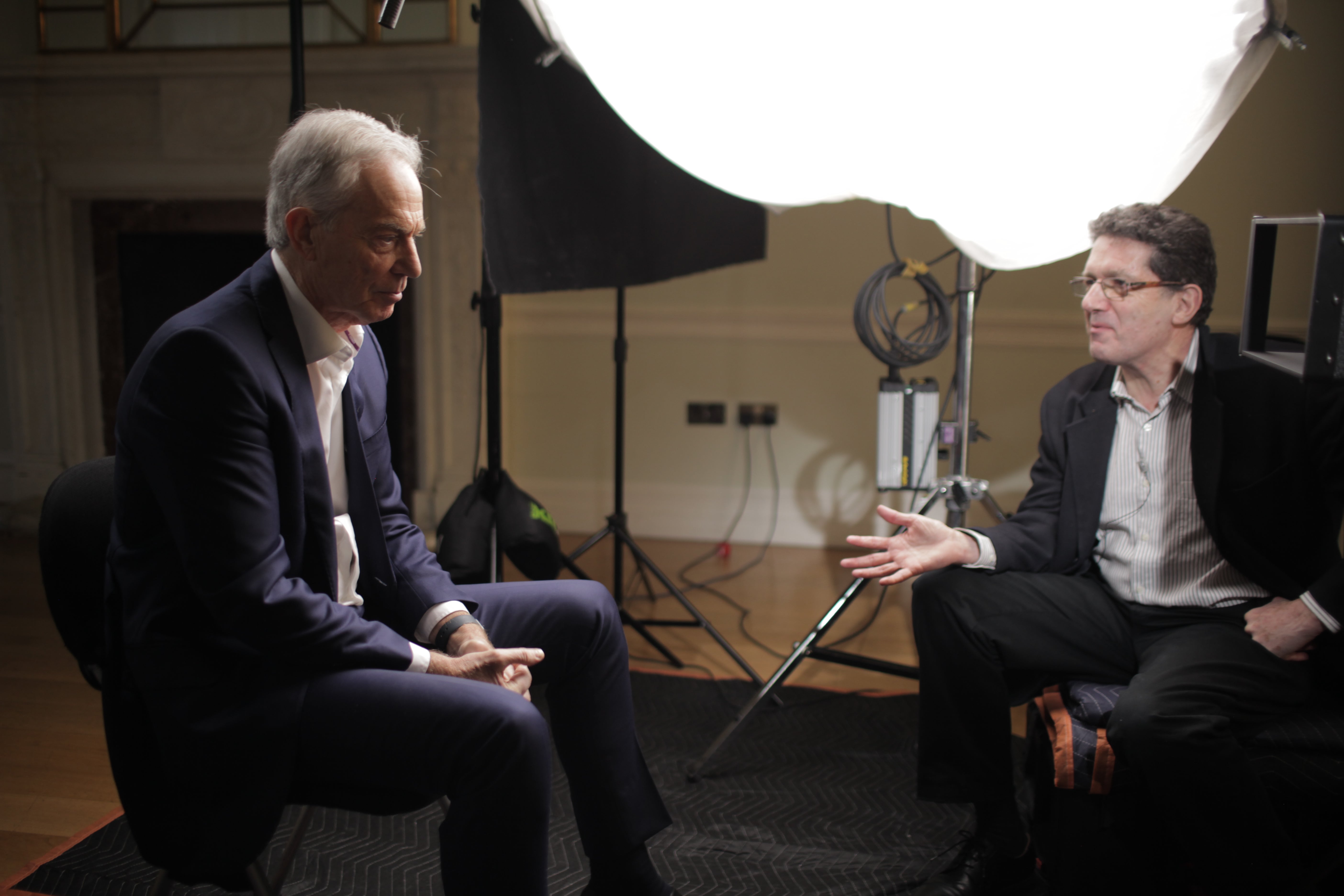 ‘When Blair said he wouldn’t answer that question, Waldman protested: “Why not, you’re no longer a politician?” Blair said, “You’re always a politician.”’