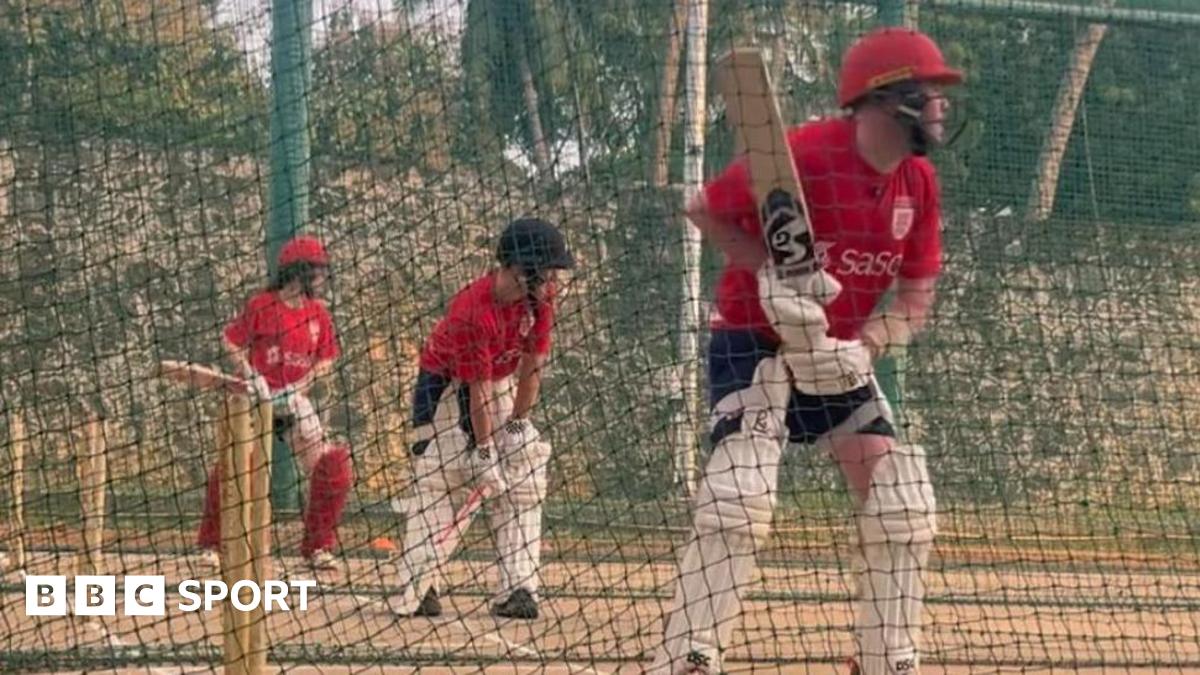 A group of Jersey cricketers training in India