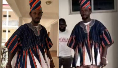 Black Sherif catches eyeballs on social media with Fugu Day look