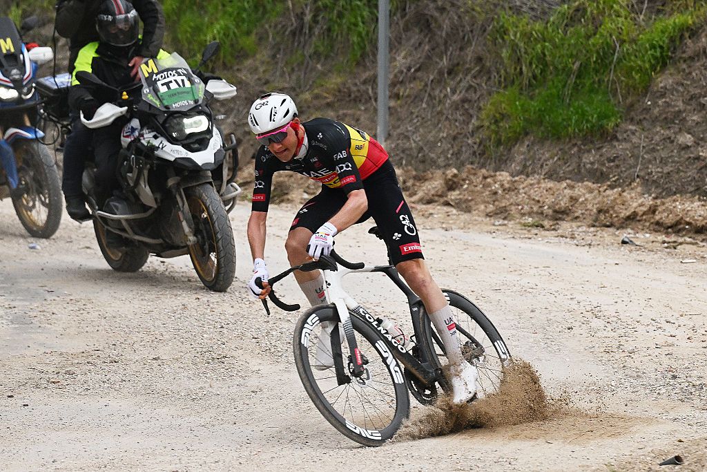 UBEDA, SPAIN - FEBRUARY 16: Tim Wellens of Belgium and UAE Team Emirates - XRG competes in the breakaway during the 5th Clasica Jaen Paraiso Interior 2026 a 154.2km one day race from Ubeda to Ubeda on February 16, 2026 in Ubeda, Spain.
