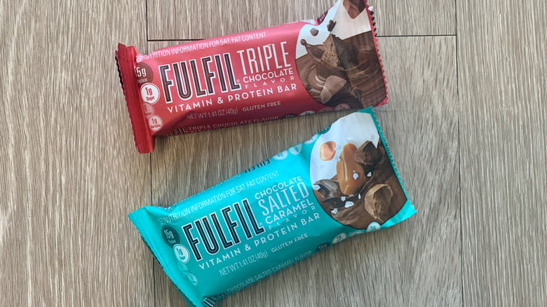pair of Fulfil protein bars