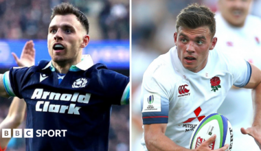 Ben White in a composite image playing for both Scotland and England under-20s