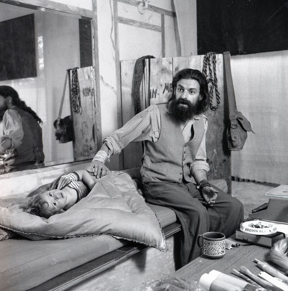 Father and son at 66 The Bishops Avenue squat, c.1976 © Joyce Edwards