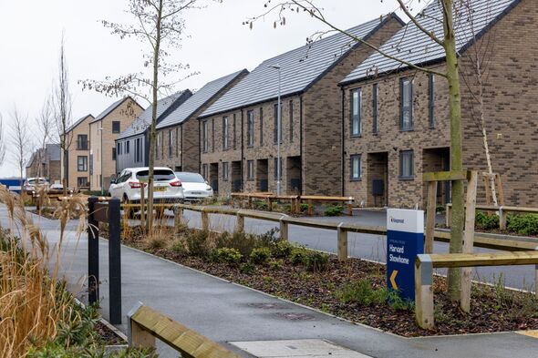 A row of homes that have been built in Northstowe
