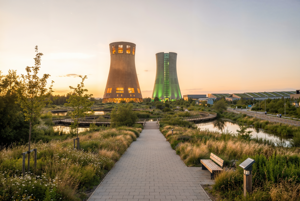 AI design concept of Ratcliffe on Soar Cred. Qasim Iqbal 3 Water Garden View