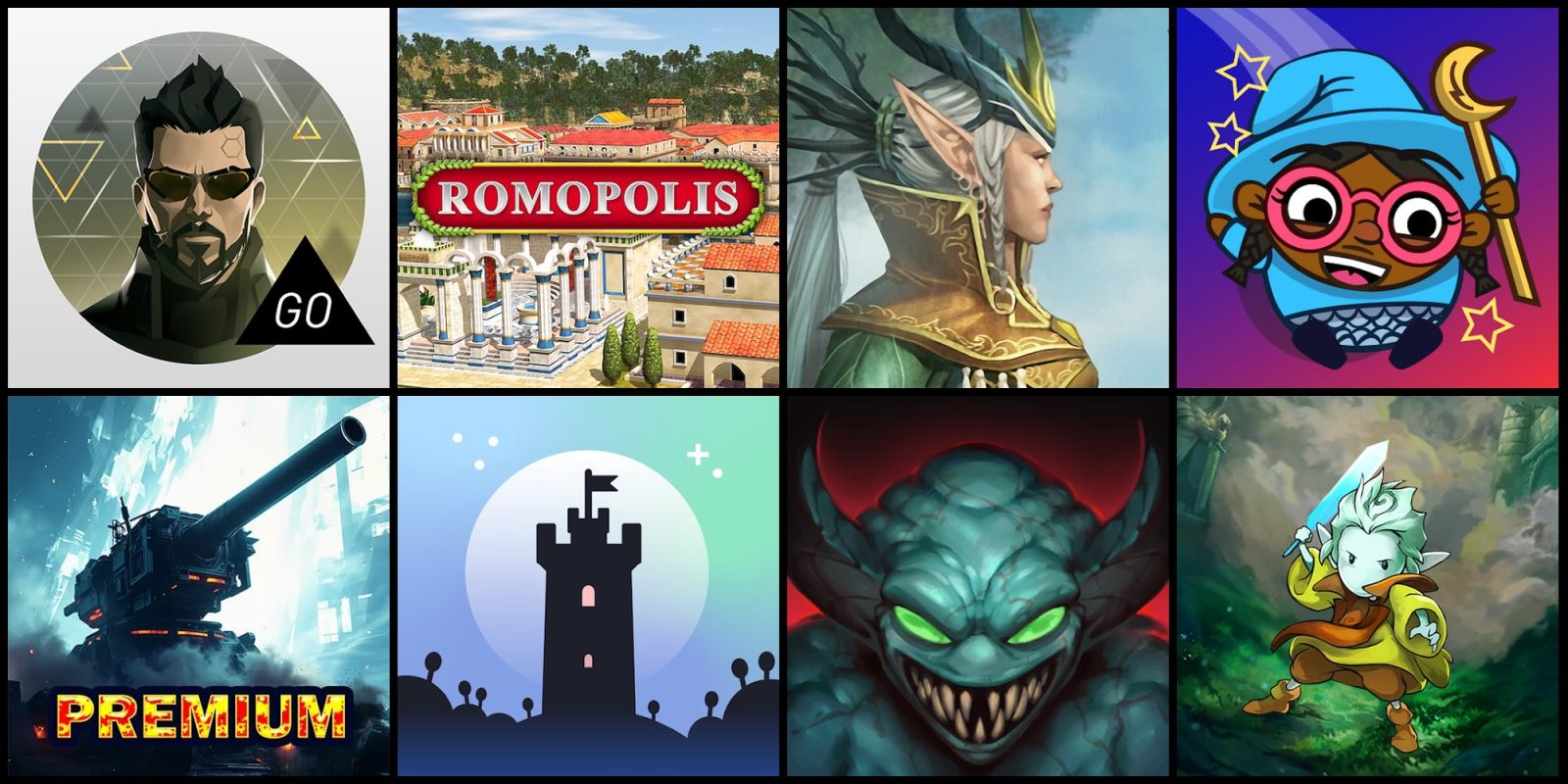 A collage of images of a character and a tower