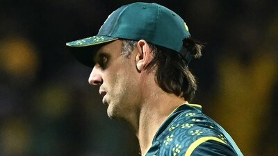 Australia's captain Mitchell Marsh looks on during a match. (AFP)