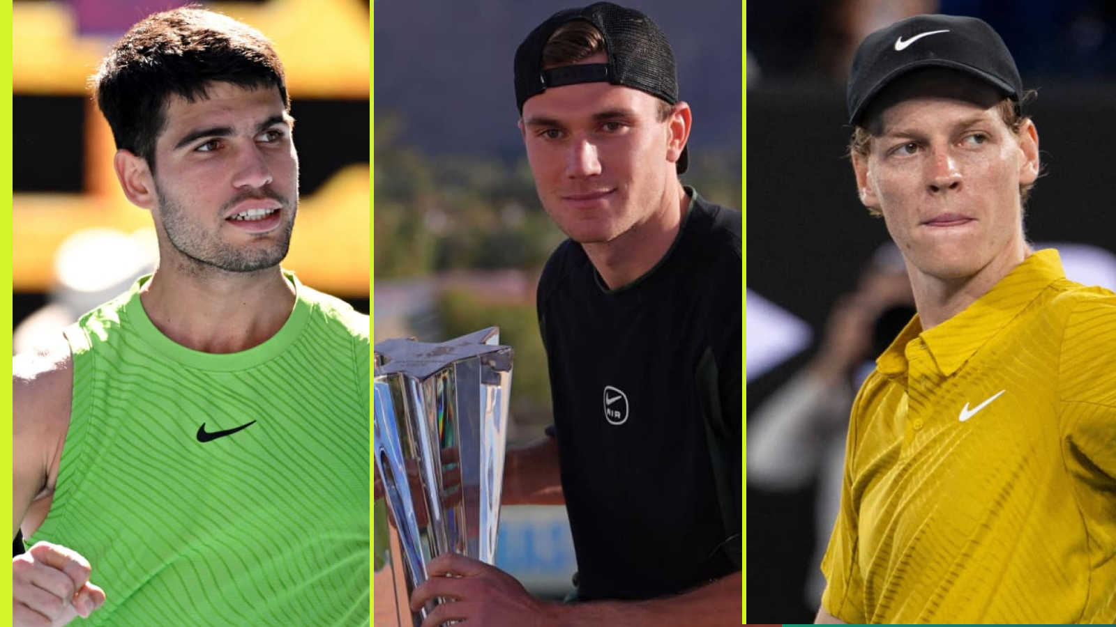 Ranking points Alcaraz, Sinner, Djokovic, Draper are defending