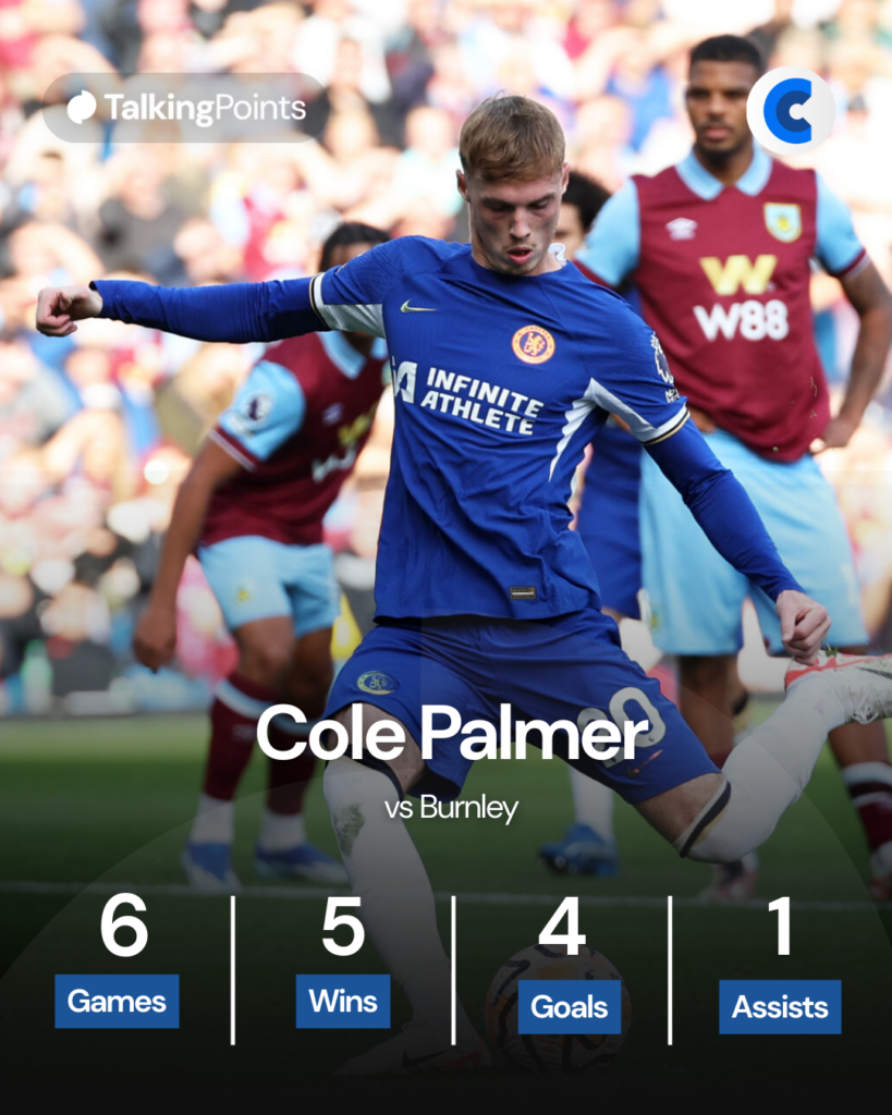 Cole Palmer's stats vs Burnley