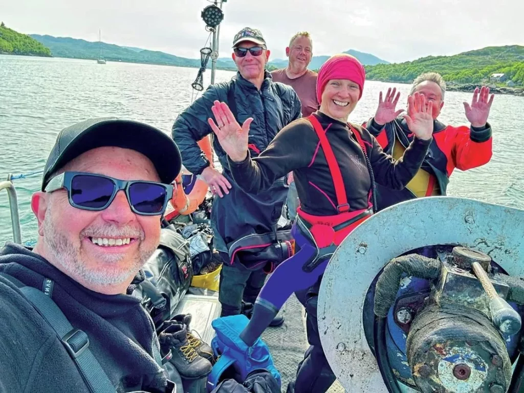 Part of the Celtic Dagger expedition team