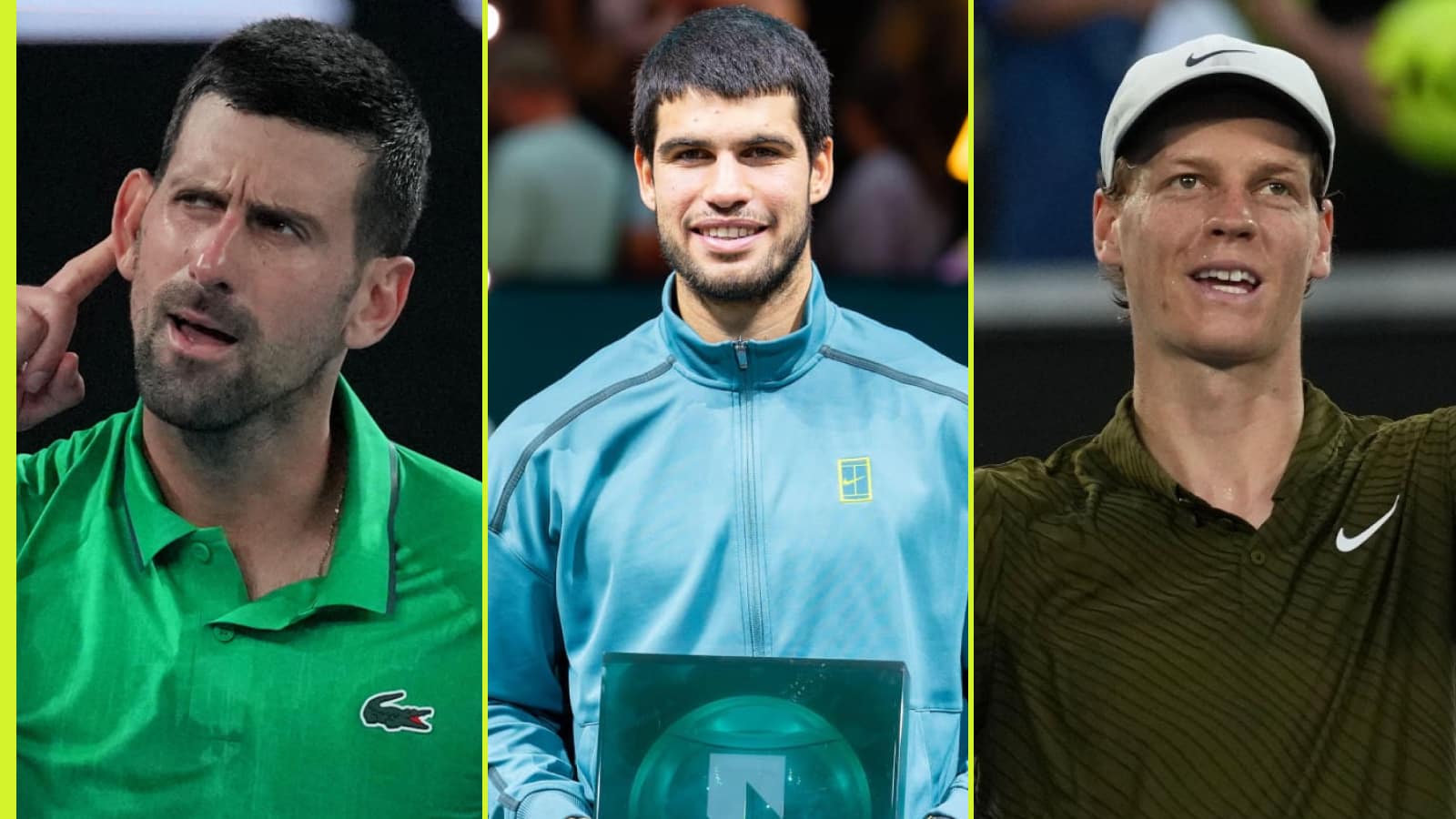 Points Carlos Alcaraz, Jannik Sinner, Novak Djokovic will drop in February