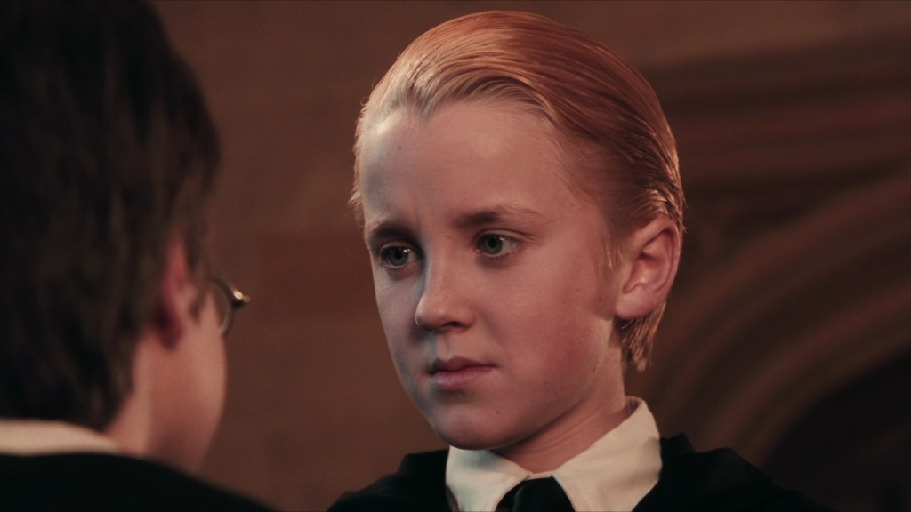 Draco Malfoy (Tom Felton) in Harry Potter and the Philosopher's Stone