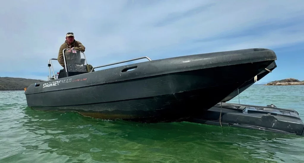 The Celtic Dagger Expedition support boat
