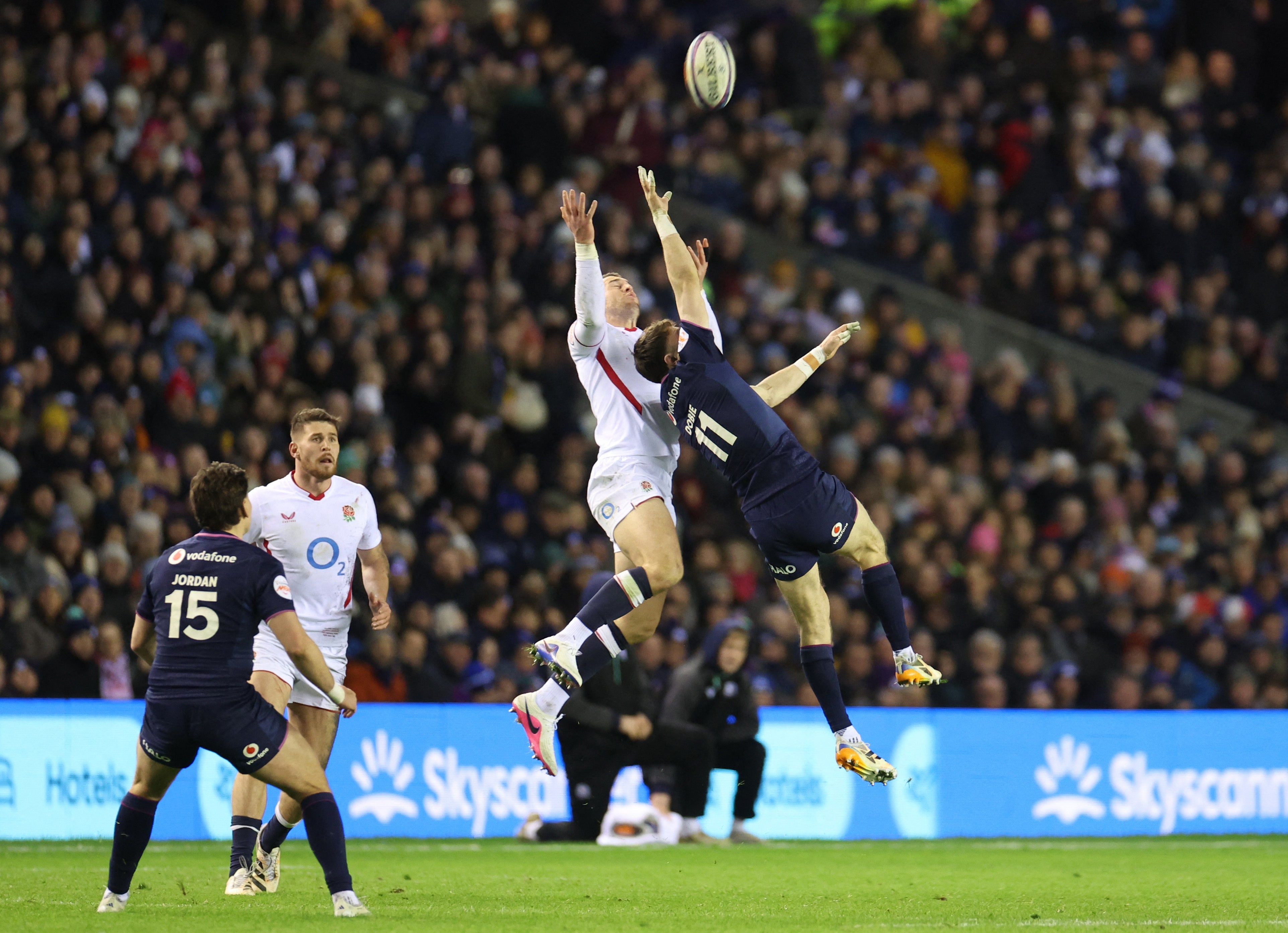 England were dominated by Scotland in the air