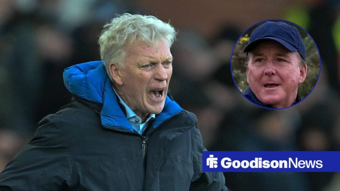 Everton manager David Moyes and Dan Friedkin in circular inset