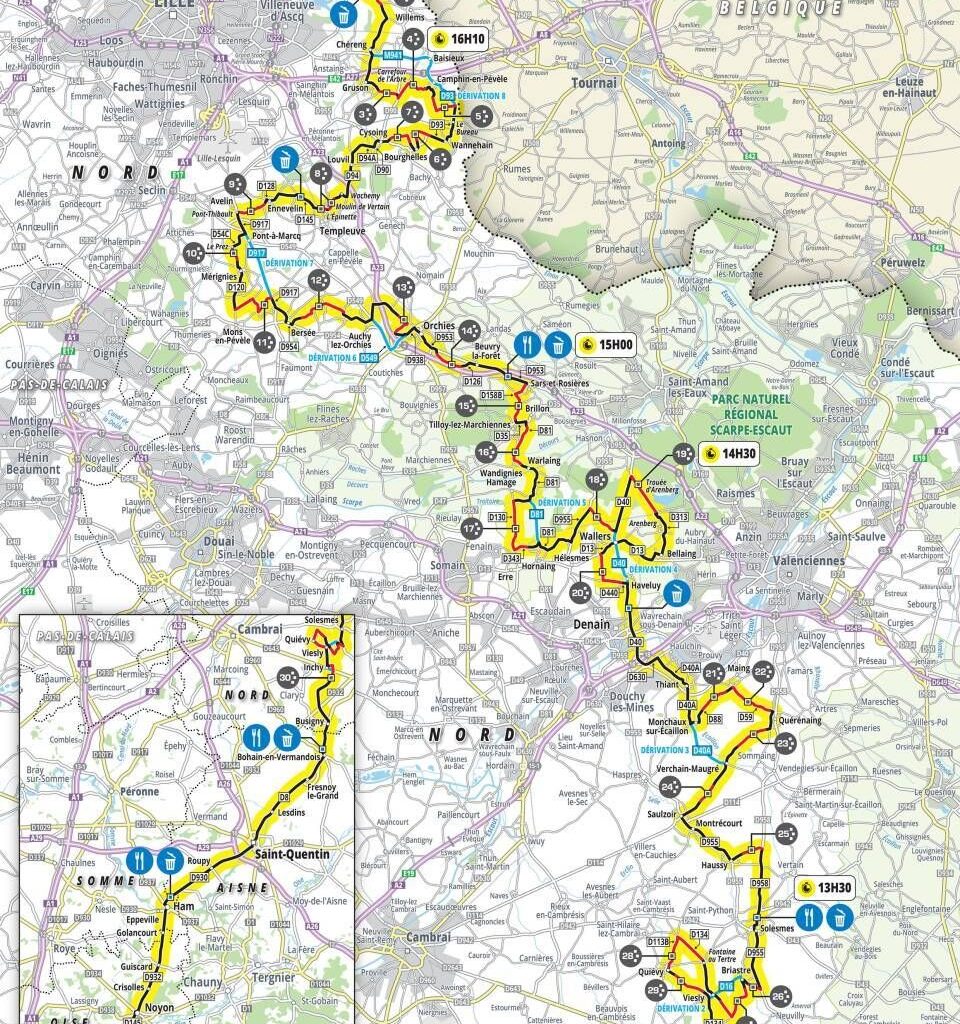 Men's Paris-Roubaix 2026 route