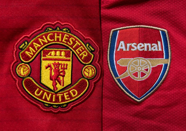 Manchester United and Arsenal Club Crests