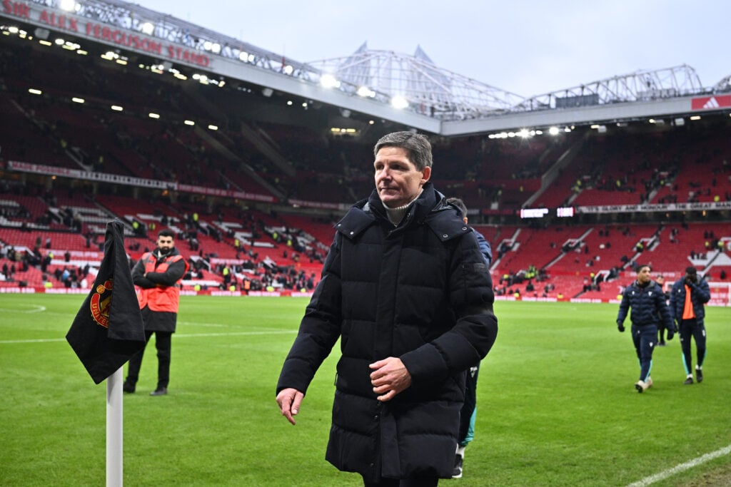 Oliver Glasner at Old Trafford