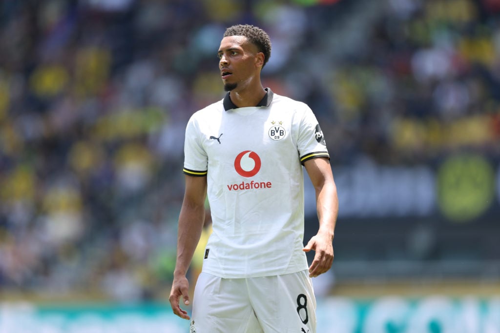 Felix Nmecha in action for Borussia Dortmund during Club World Cup.