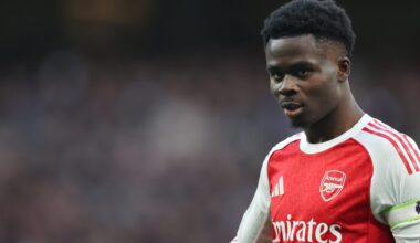 Bukayo Saka visibly shocked by Tottenham fans' taunts directed at Declan Rice’s partner