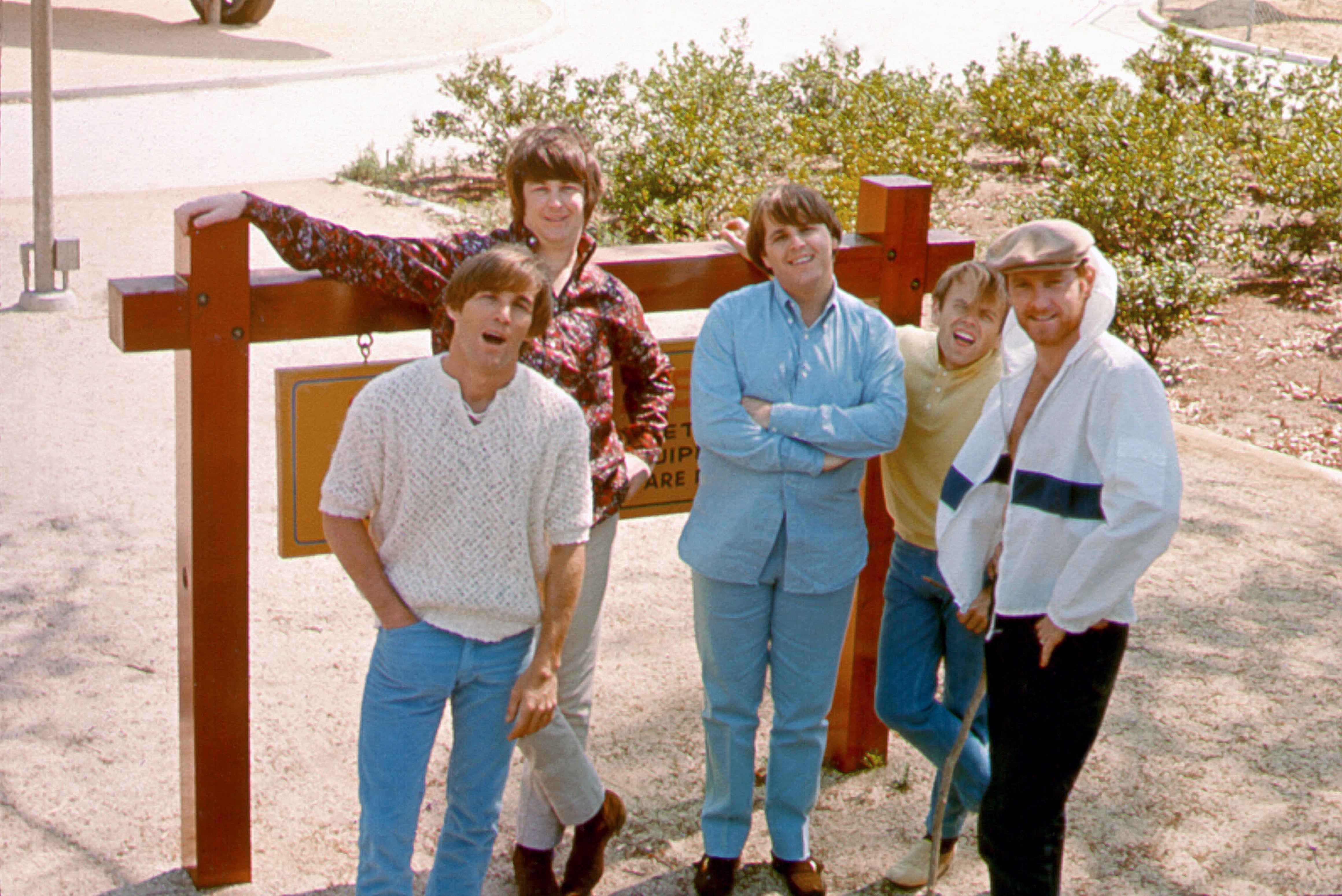 The Beach Boys in 1965 (L-R) Dennis Wilson, Brian Wilson, Carl Wilson, Al Jardine, Mike Love