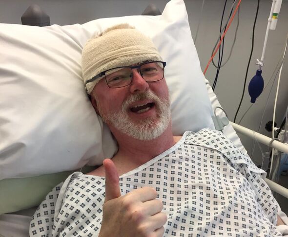 Duncan just after surgery