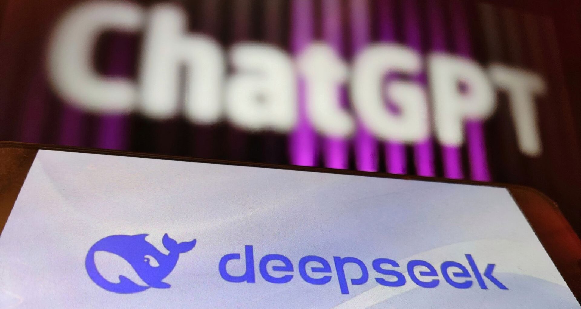 SUQIAN, CHINA - JANUARY 27, 2025 - An illustration photo shows the logo of DeepSeek and ChatGPT in Suqian, Jiangsu province, China, January 27, 2025. (Photo credit should read CFOTO/Future Publishing via Getty Images)