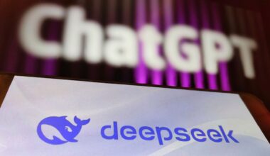 SUQIAN, CHINA - JANUARY 27, 2025 - An illustration photo shows the logo of DeepSeek and ChatGPT in Suqian, Jiangsu province, China, January 27, 2025. (Photo credit should read CFOTO/Future Publishing via Getty Images)
