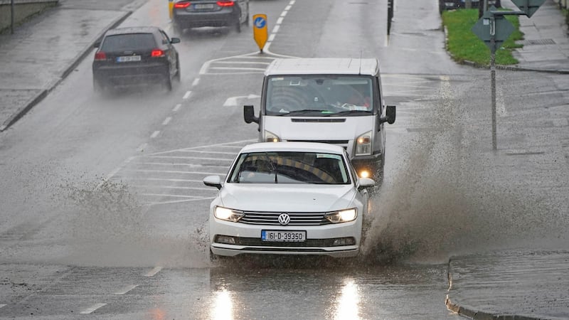 Flooding in Carlow in December. Photograph: Niall Carson/PA