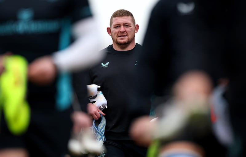 Andy Farrell is hopeful Tadhg Furlong will be back in action for the Italy game. Photograph: Andrew Conan/Inpho